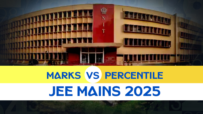 marks vs percentile jee mains 2025